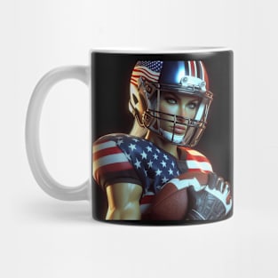 American Woman NFL Football Player #9 Mug